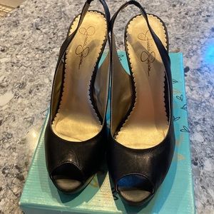 EUC Jessica Simpson - Amy2 in black western leather. 10M
